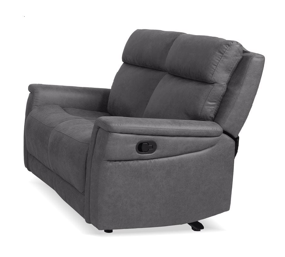 Gray recliner armchair with plush cushioning and adjustable features, perfect for living rooms and home theater setups. Comfortable, stylish, and functional seating option at Dodd's Furniture & Mattress.