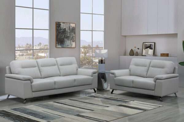 Bellmar Leather Loveseat - Image 3