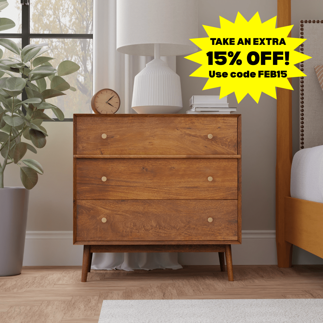 Mid Century 3 Drawer Chest