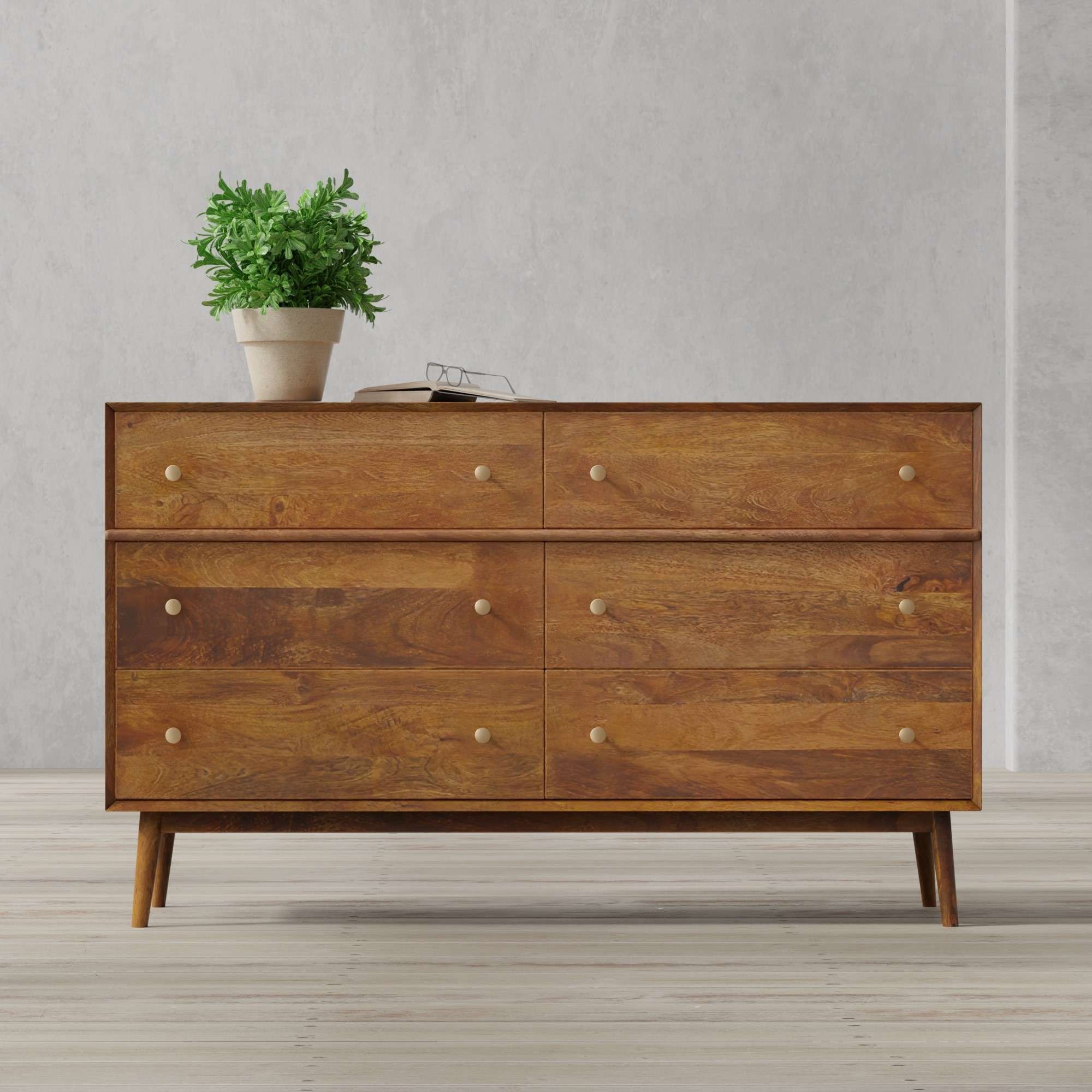 Mid Century 6 Drawer Dresser