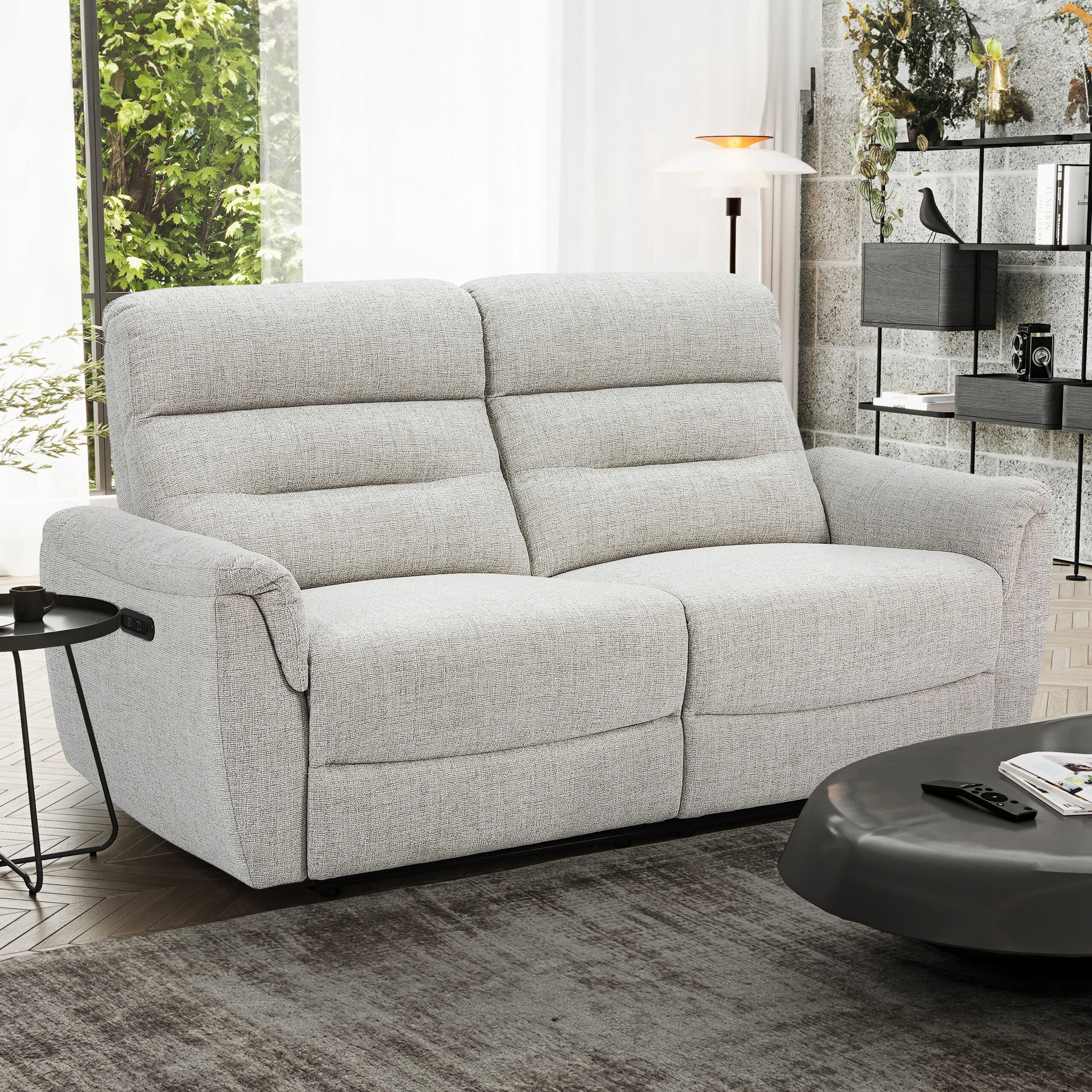 Dodd's Furniture & Mattress 14 Rose Power Reclining Sofa