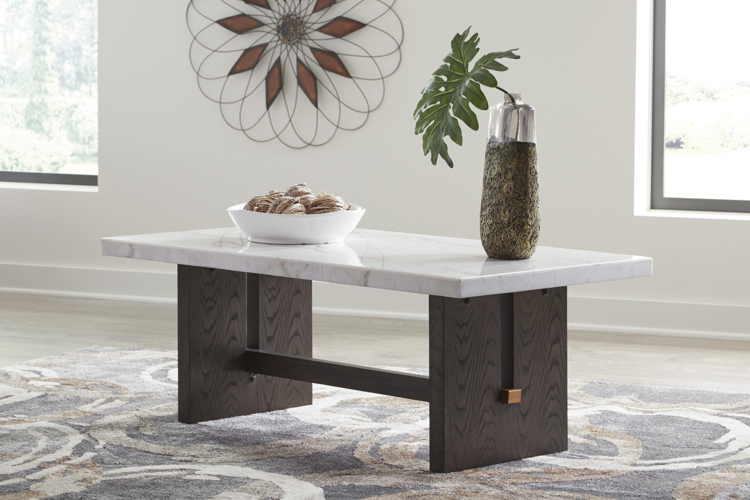 Burkhaus Marble Top Coffee Table