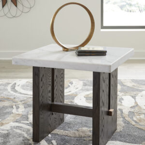 Burkaus Marble Top End Table