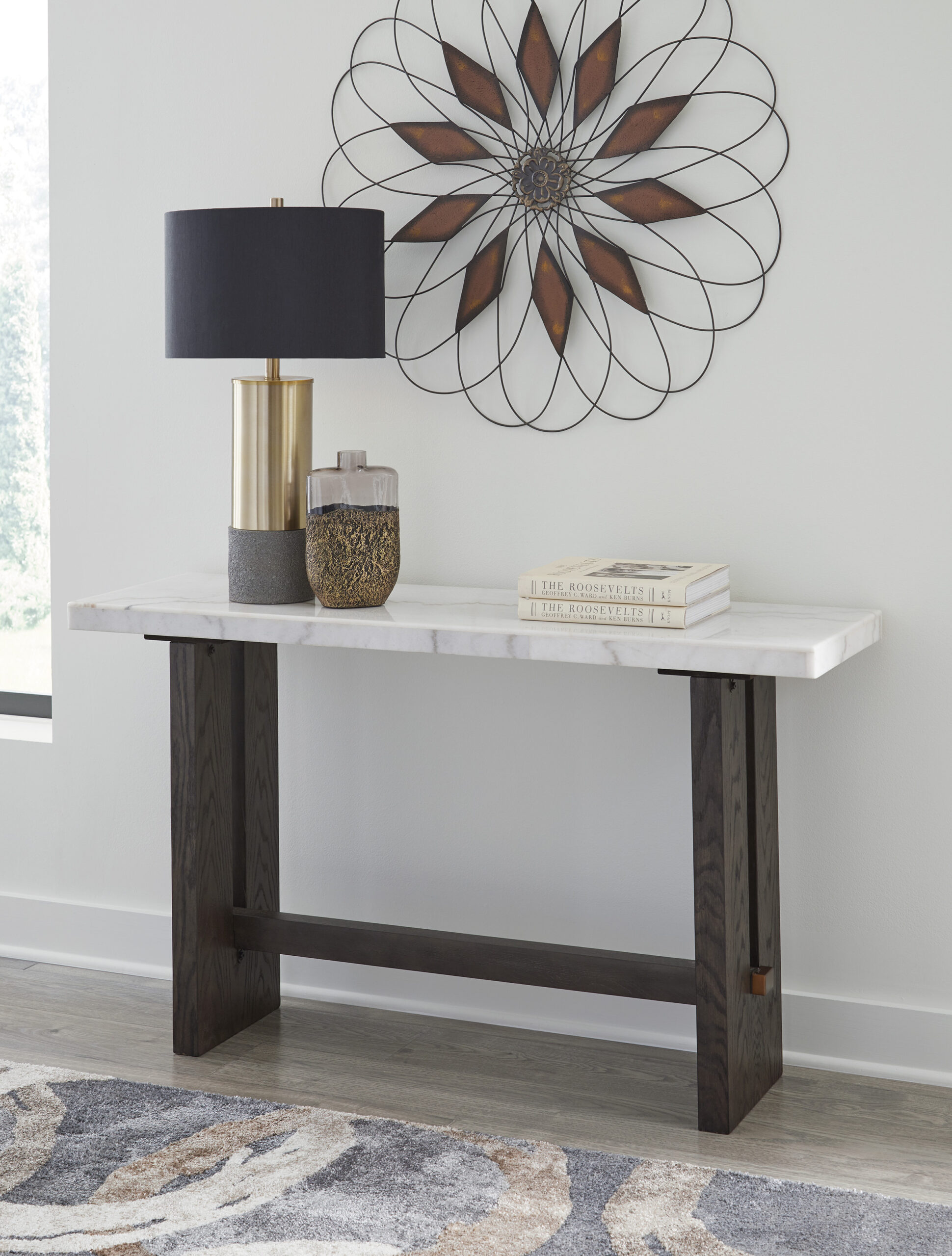 Burkhaus Marble Top Sofa Table
